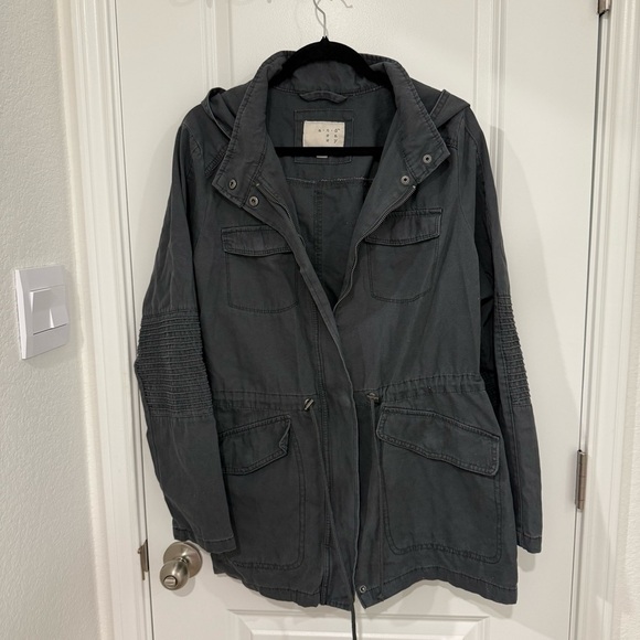 a new day Jackets & Blazers - a new day Charcoal Utility Jacket Size XL Fall Winter